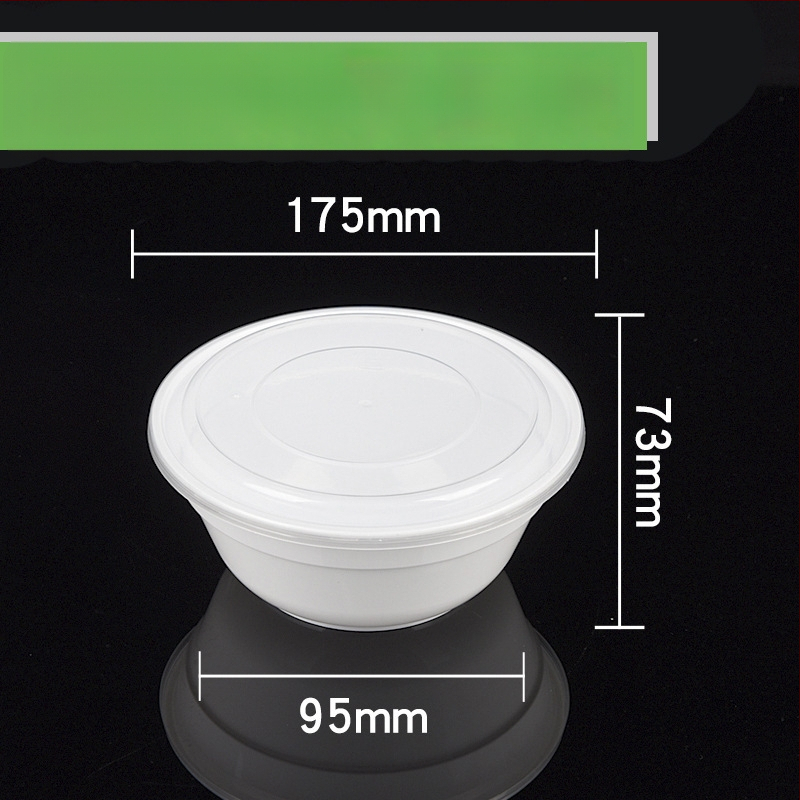 Cutie plastic pentru prânz, bol rotund de supă, design îngroșat