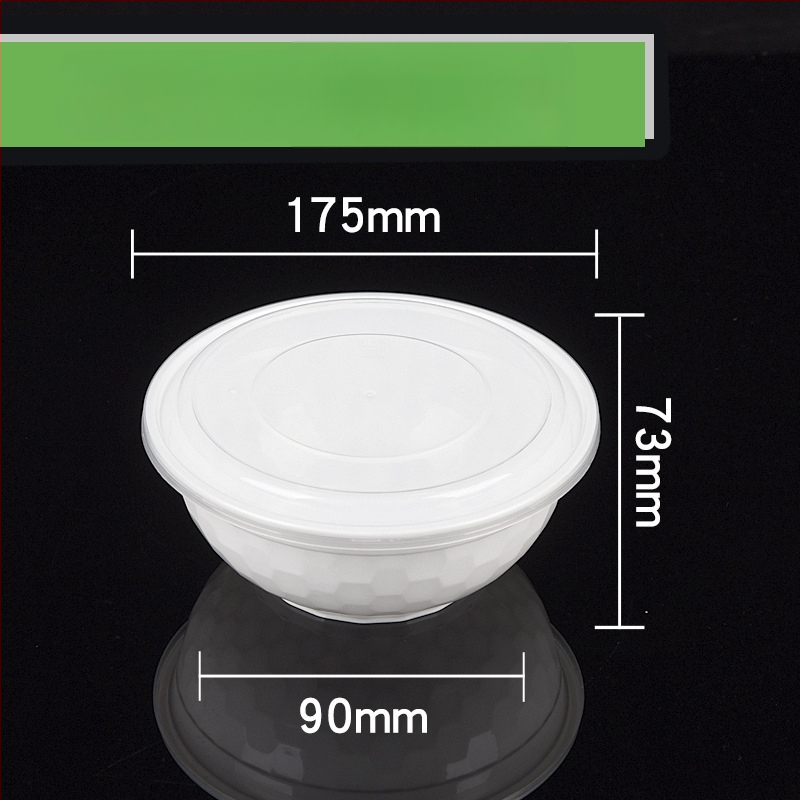 Cutie plastic pentru prânz, bol rotund de supă, design îngroșat