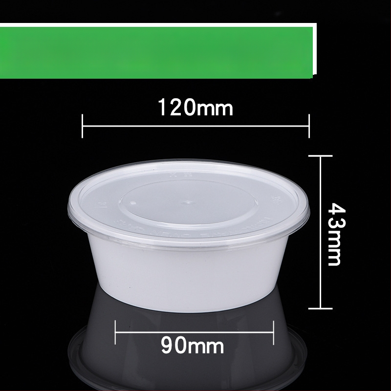 Cutie plastic pentru prânz, bol rotund de supă, design îngroșat