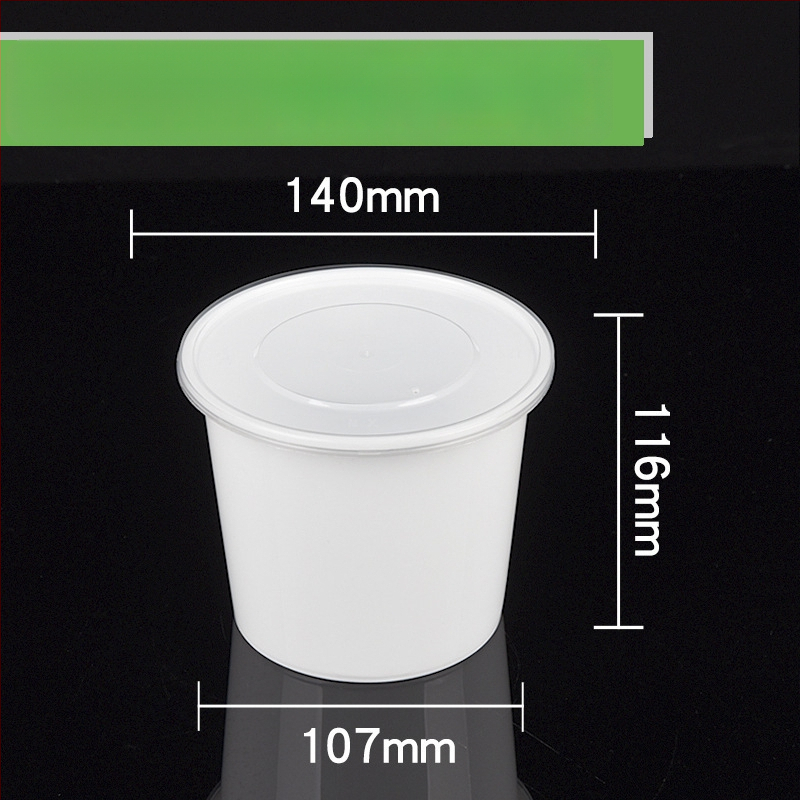 Cutie plastic pentru prânz, bol rotund de supă, design îngroșat