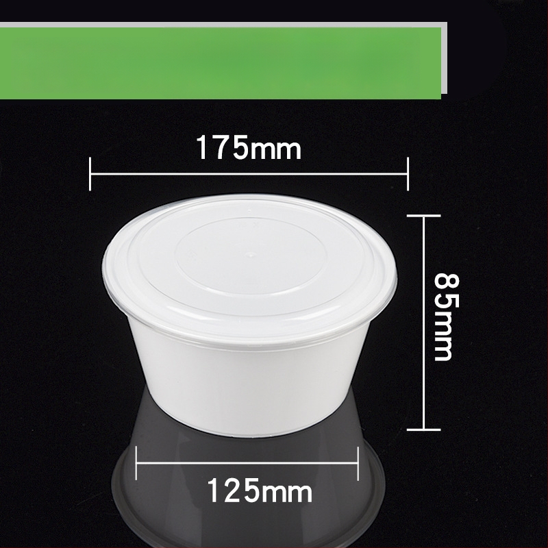 Cutie plastic pentru prânz, bol rotund de supă, design îngroșat