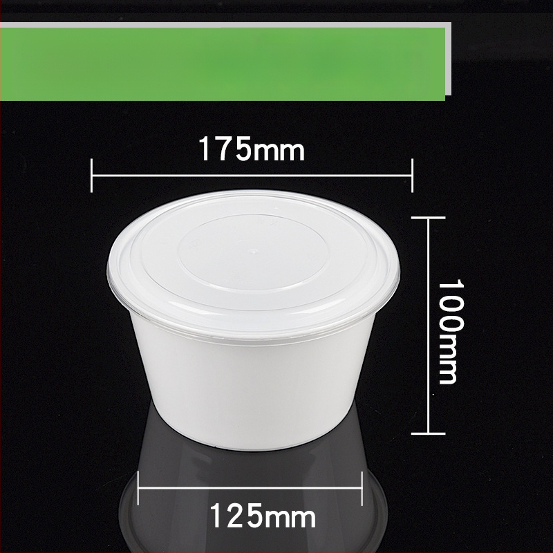 Cutie plastic pentru prânz, bol rotund de supă, design îngroșat