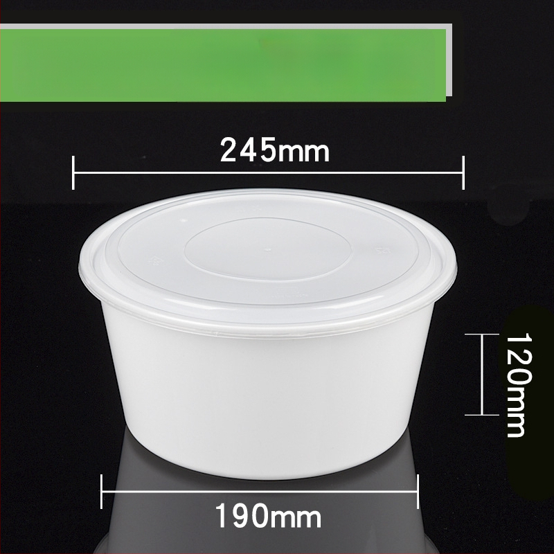 Cutie plastic pentru prânz, bol rotund de supă, design îngroșat