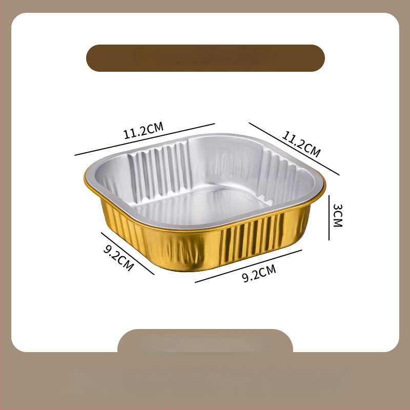 Cutie unică din folie de aluminiu pentru take-out, imprimare logo disponibilă, nu este compatibilă cu cuptorul cu microunde, non-biodegradabilă