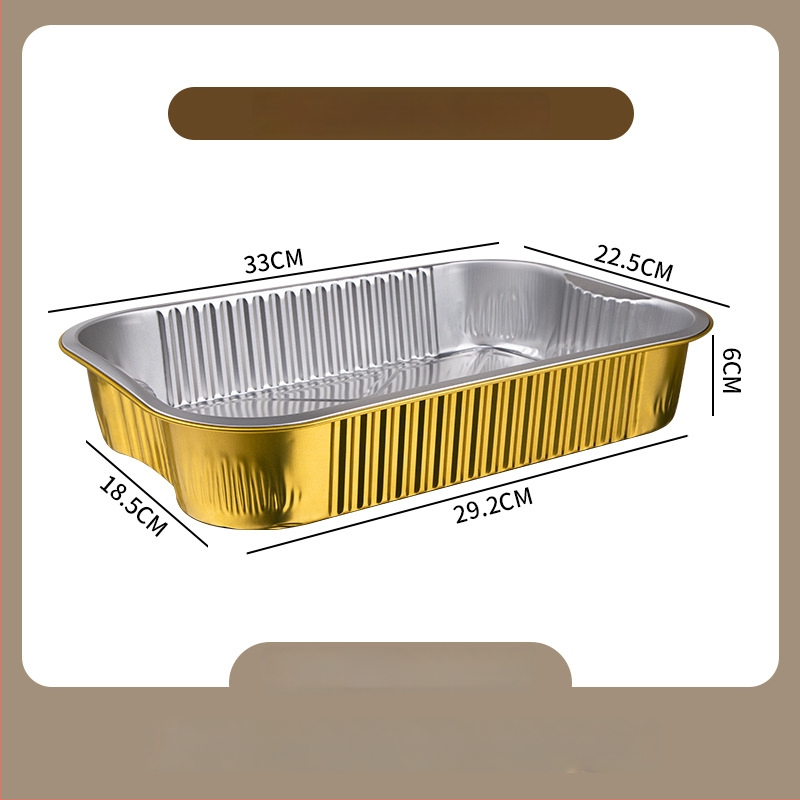 Cutie unică din folie de aluminiu pentru take-out, imprimare logo disponibilă, nu este compatibilă cu cuptorul cu microunde, non-biodegradabilă