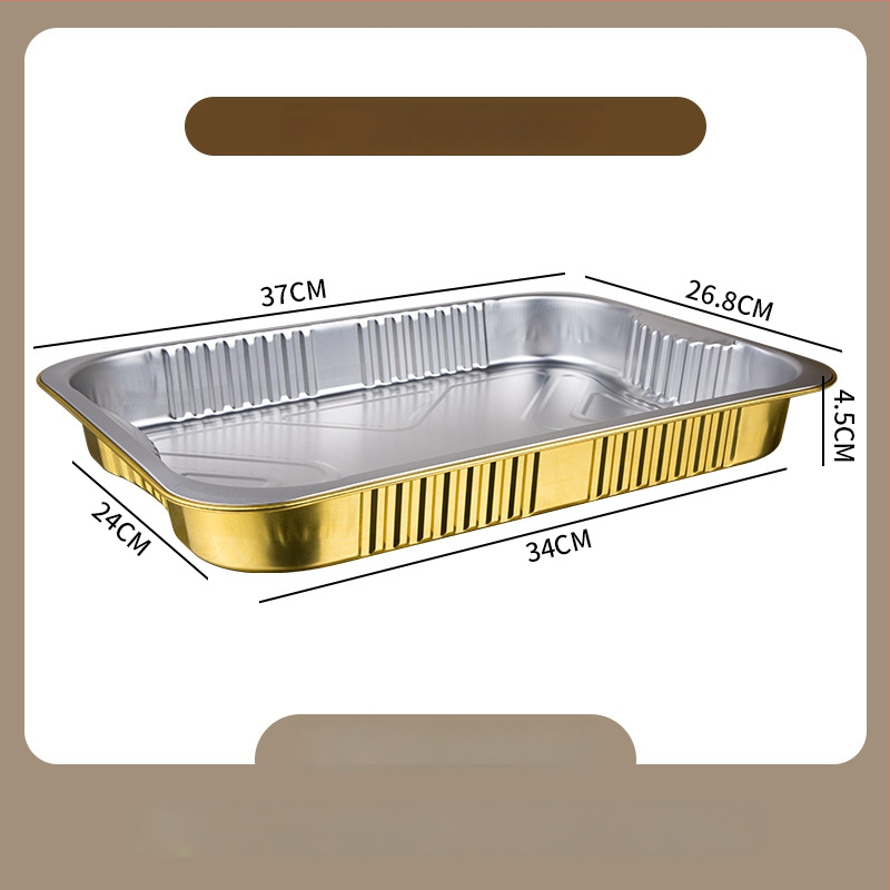 Cutie unică din folie de aluminiu pentru take-out, imprimare logo disponibilă, nu este compatibilă cu cuptorul cu microunde, non-biodegradabilă