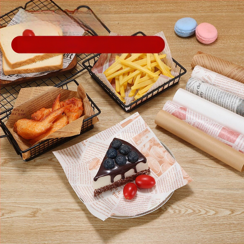 Хартия за печене против мазнини за пържени закуски и подложки за хлебни чинии, абсорбираща мазнини, материал: копринено цвете, стил: универсален