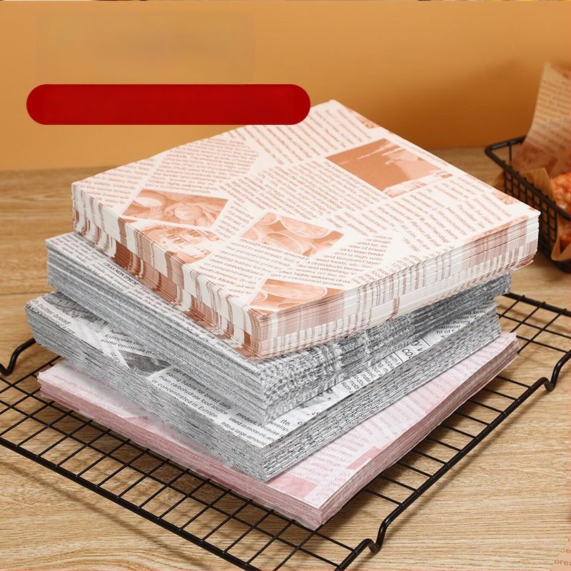 Хартия за печене против мазнини за пържени закуски и подложки за хлебни чинии, абсорбираща мазнини, материал: копринено цвете, стил: универсален