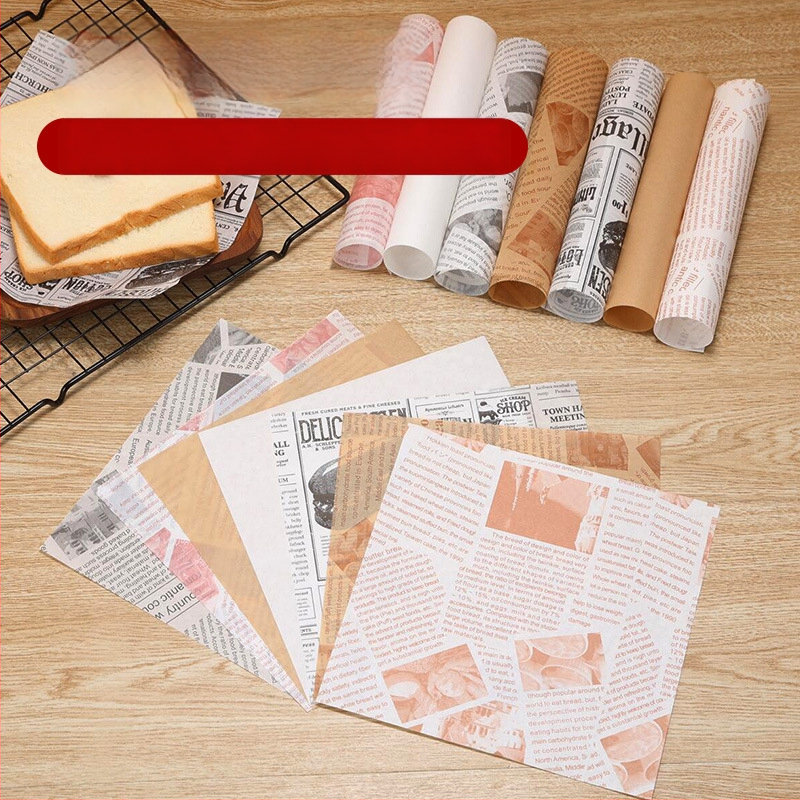 Хартия за печене против мазнини за пържени закуски и подложки за хлебни чинии, абсорбираща мазнини, материал: копринено цвете, стил: универсален