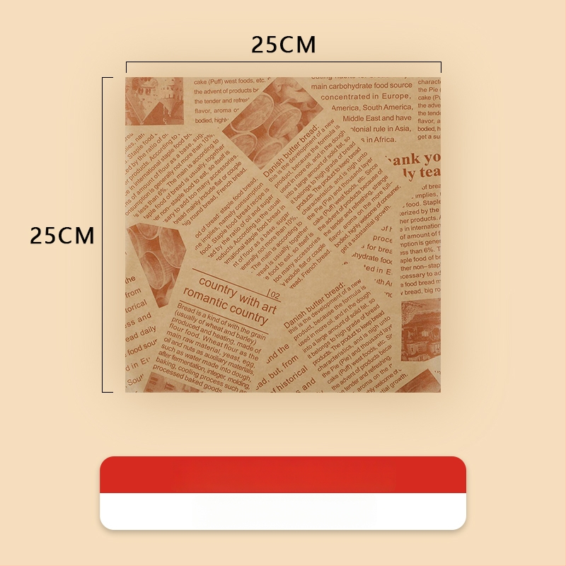 Хартия за печене против мазнини за пържени закуски и подложки за хлебни чинии, абсорбираща мазнини, материал: копринено цвете, стил: универсален