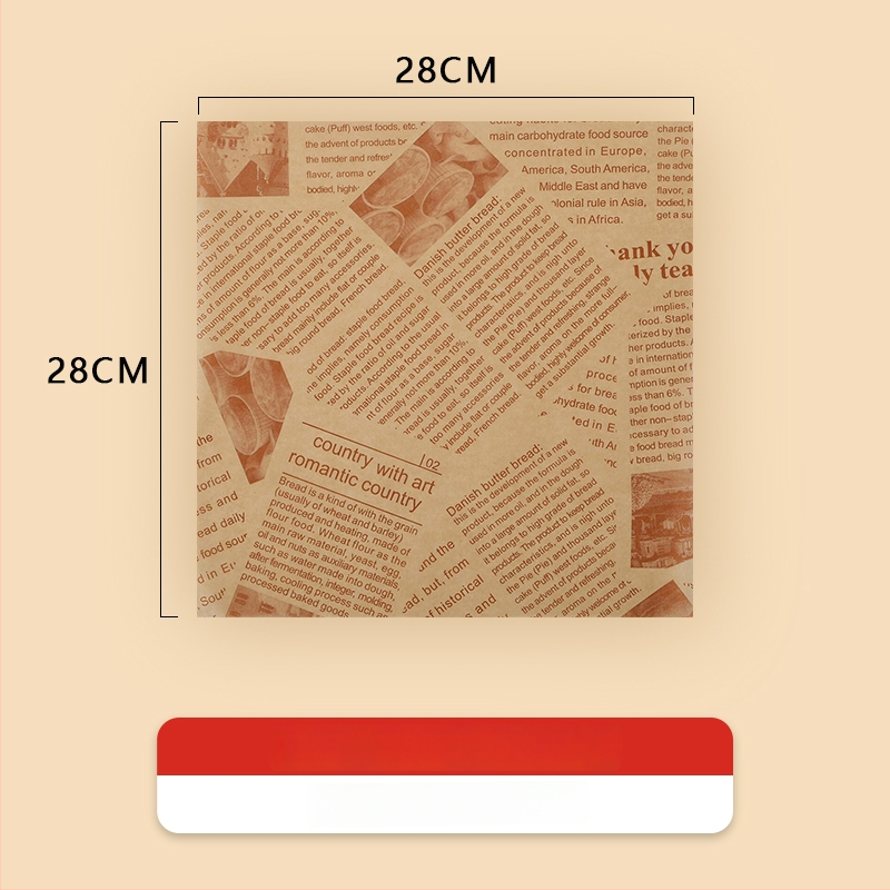 Хартия за печене против мазнини за пържени закуски и подложки за хлебни чинии, абсорбираща мазнини, материал: копринено цвете, стил: универсален