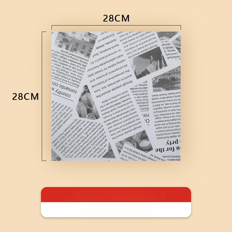 Хартия за печене против мазнини за пържени закуски и подложки за хлебни чинии, абсорбираща мазнини, материал: копринено цвете, стил: универсален