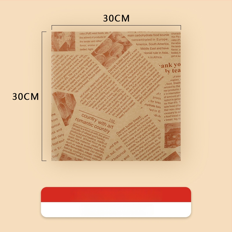 Хартия за печене против мазнини за пържени закуски и подложки за хлебни чинии, абсорбираща мазнини, материал: копринено цвете, стил: универсален