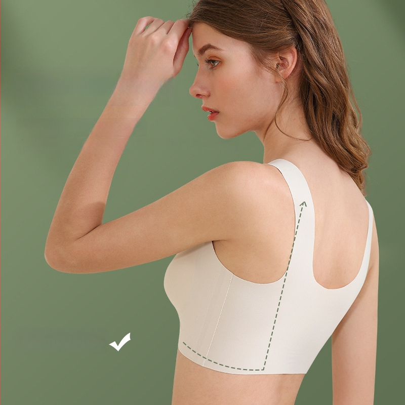 Trudnički grudnjak za dojenje, glatki, bez žice, prednja kopča, puni košaricu (dojenje)