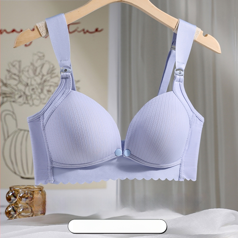 Grudnjak za dojenje s čvrstim košaricama, prednje kopče, bez čeličnih ojačanja, tanke oblikovane košarice, podstava od najlona