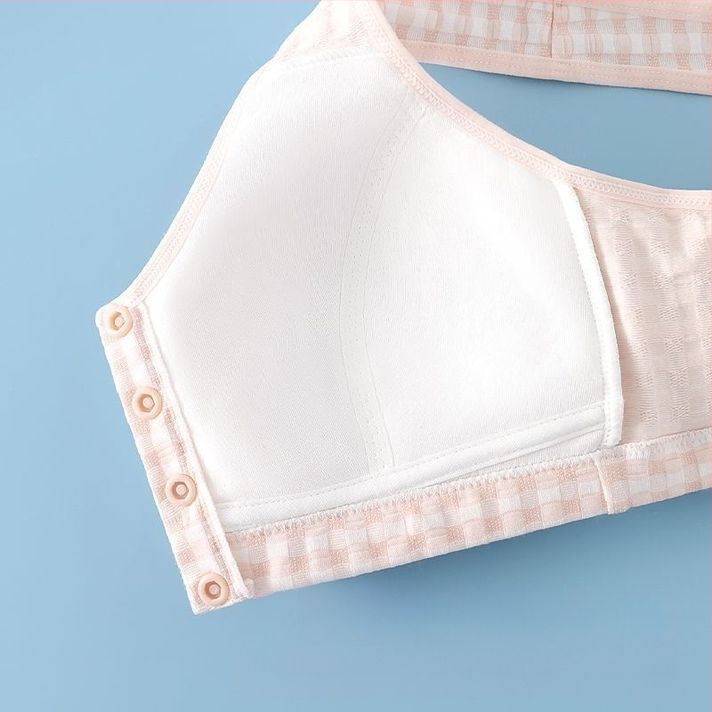 Sutien u vestnom stilu bez žice s prednjim kopčama, puni košarica, pamuk, prozračan, udoban