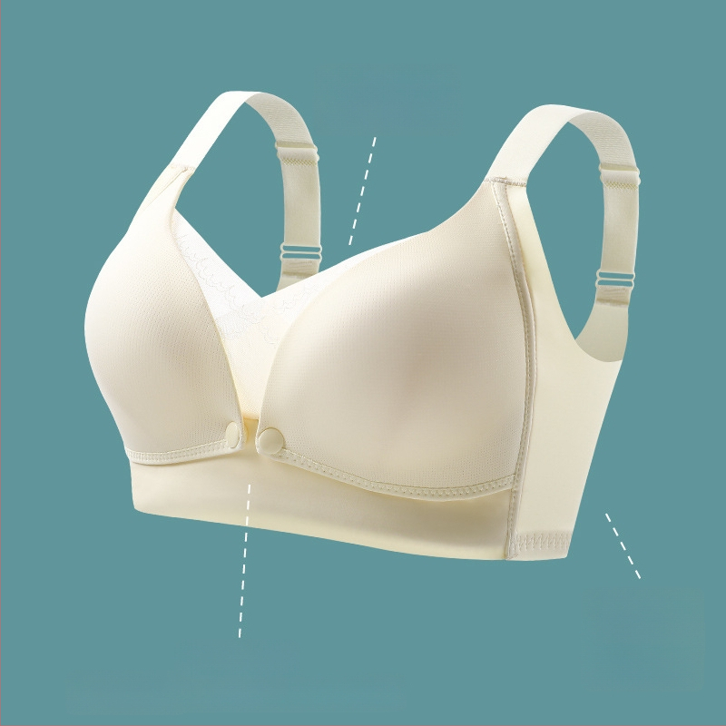 Trudnički i dojenje grudnjak s čipkom, tanke oblikovane košarice, fiksni dvostruki naramenice, za sve faze, 70–80% najlon