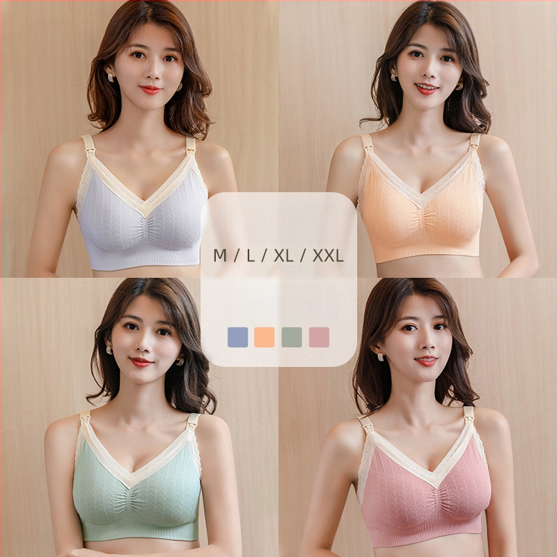 Trudnički dojiljni grudnjak, bezšavni, prozračna čipka, tanke oblikovane košarice, najlon-elastan