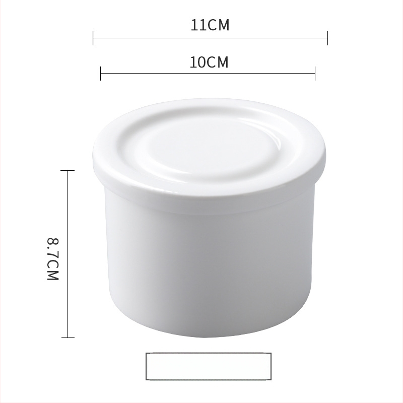Keraamiline suppikarikas lameda kaanega hotellidele ja restoranidele, kaasaegne minimalistlik stiil, kohandamine saadaval
