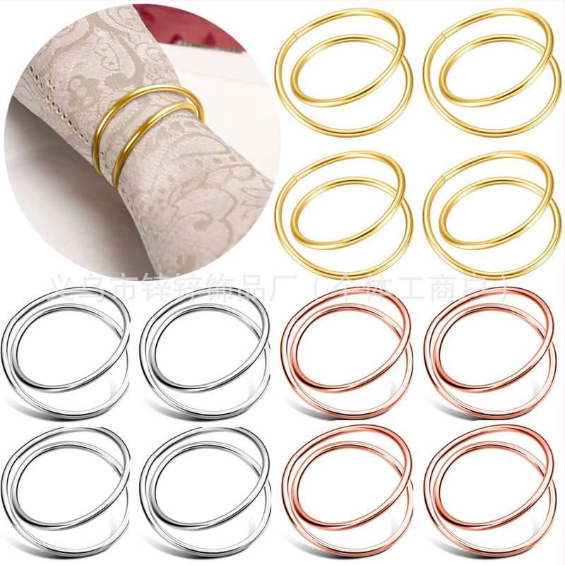 Salvrätiku rõngas — topelt rõngas, tsink-sulam, elektroplaadimine, Lääne stiil