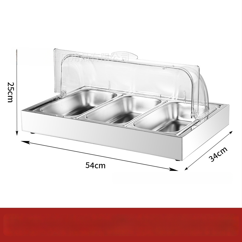 Roostevabast terasest eksponeerimislaud hotellide banketitele — INS stiil, bränd ZHILISHI, mereannide eksponeerimis riiul