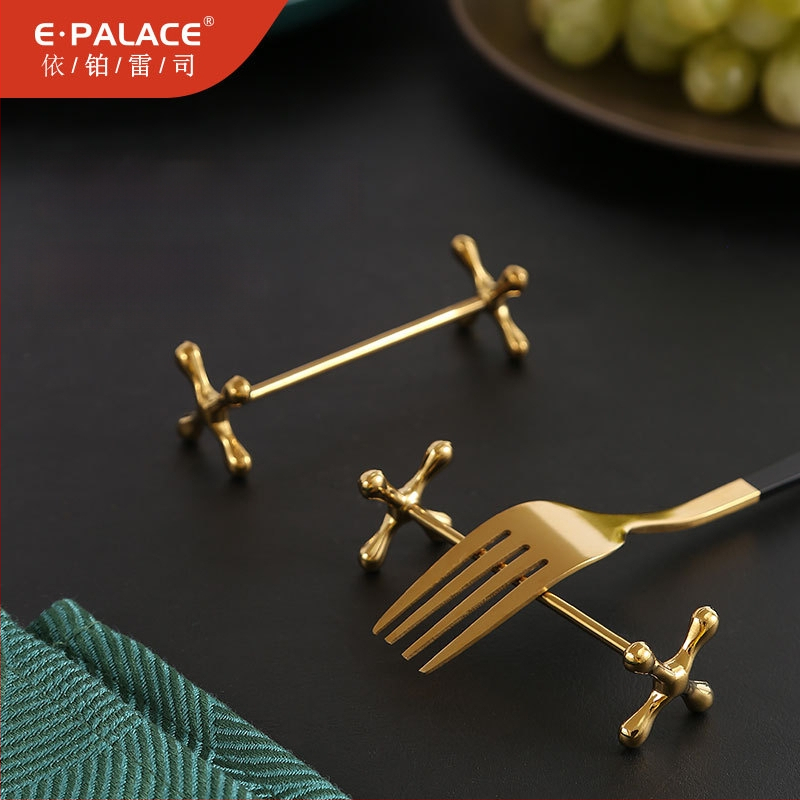 Hotellide metallist söögiriistade hoidja, tsingi sulam, elektroplaaditud pind, kaasaegne minimalistlik disain, E-PALACE bränd, 2-osaline komplekt, kohandamine saadaval