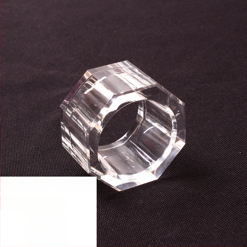 Kristallist salvrätirõngas, klaasist, polügonaalne/ringikujuline/ovaalne kuju, elektroplatineeritud viimistlus, loov muster, logom trükkimine, eraviisne brändi litsents