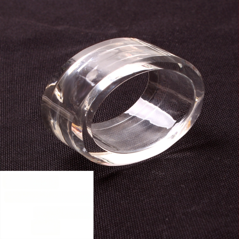 Kristallist salvrätirõngas, klaasist, polügonaalne/ringikujuline/ovaalne kuju, elektroplatineeritud viimistlus, loov muster, logom trükkimine, eraviisne brändi litsents