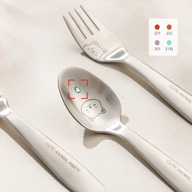 Laste lusikas, roostevabast terasest, panda kujundus, peegeldav viimistlus