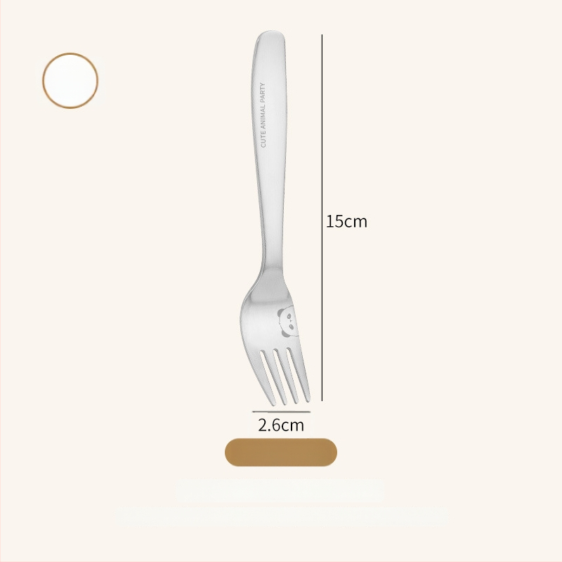 Laste lusikas, roostevabast terasest, panda kujundus, peegeldav viimistlus