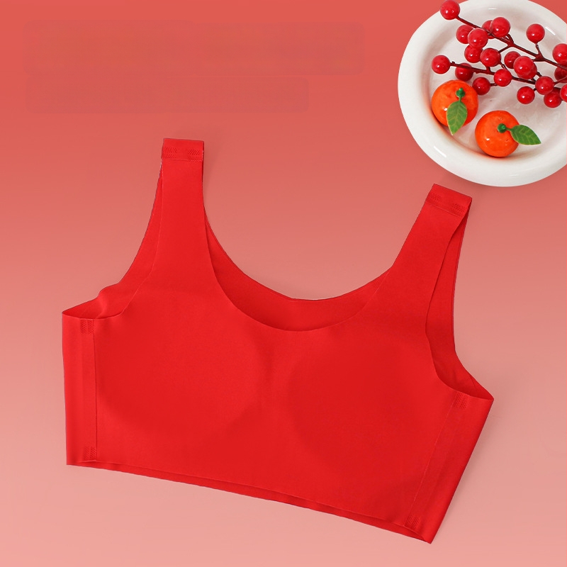 Vesto stiliaus be siūlių apatinių drabužių komplektas mergaitėms su fiksuotais puodeliais ir plonais formuojamais puodeliais, nailono audinys, 7–18 metų.