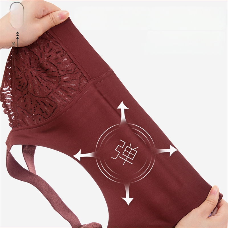 Sutien cu acoperire completă, cupe turnate subțiri, dantelă din nailon, căptușeală din bumbac, susținere laterală, respirabil, bretele reglabil e, închidere spate cu patru rânduri de cârlige