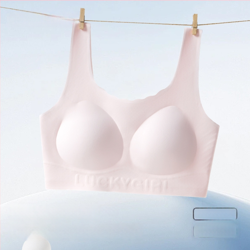 Tube top bez žice za adolescentice, od Ice Silk, bezšivni stražnji dio, žarko crvena, sportski stil, velika veličina