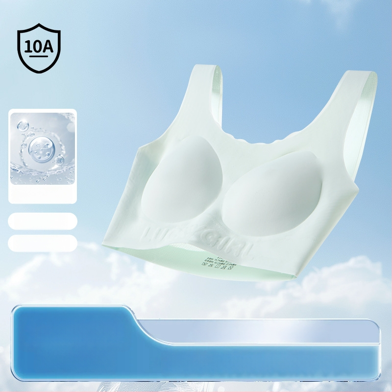 Tube top bez žice za adolescentice, od Ice Silk, bezšivni stražnji dio, žarko crvena, sportski stil, velika veličina