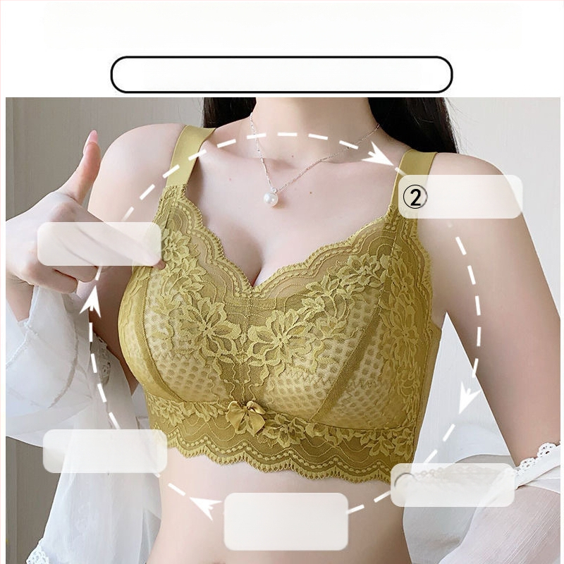 Plus-size seksi čipkasti grudnjak za velike grudi, podizanje i oblikovanje, udobnost