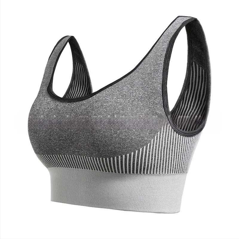 Sportinė liemenėlė aukštos smūgio atsparumo, 3/4 puodelio su plonais formuojamais puodeliais, fiksuoti dvigubi pečiai, greitai džiūstantis kvėpuojantis nailonas