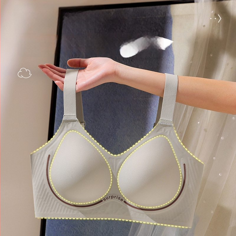 Plus-size bešivni bežični grudnjak s podizanjem i bočnom podrškom, za veliki dekolte, model 2025