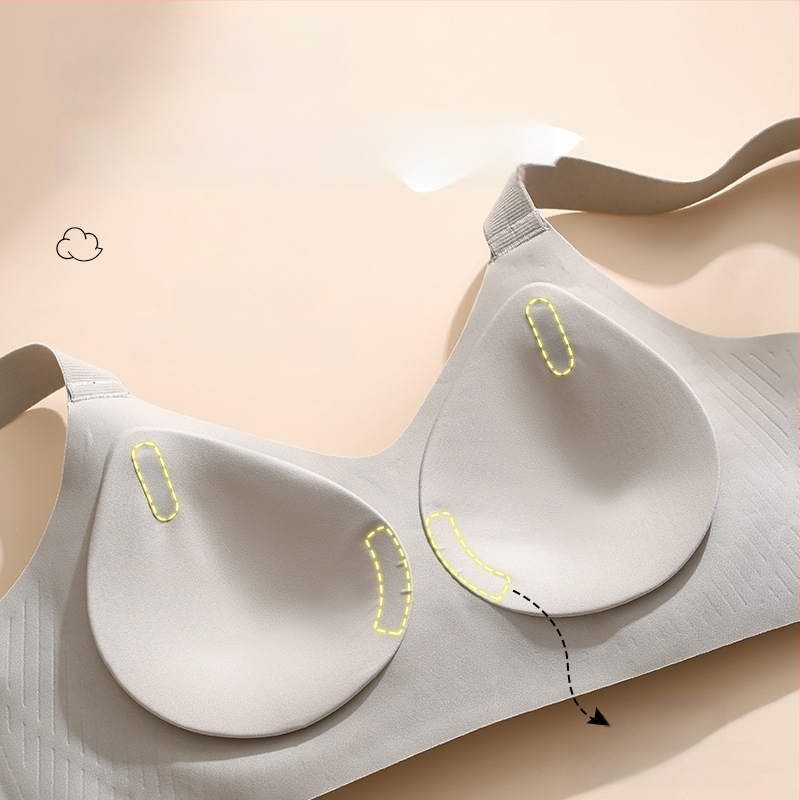 Plus-size bešivni bežični grudnjak s podizanjem i bočnom podrškom, za veliki dekolte, model 2025