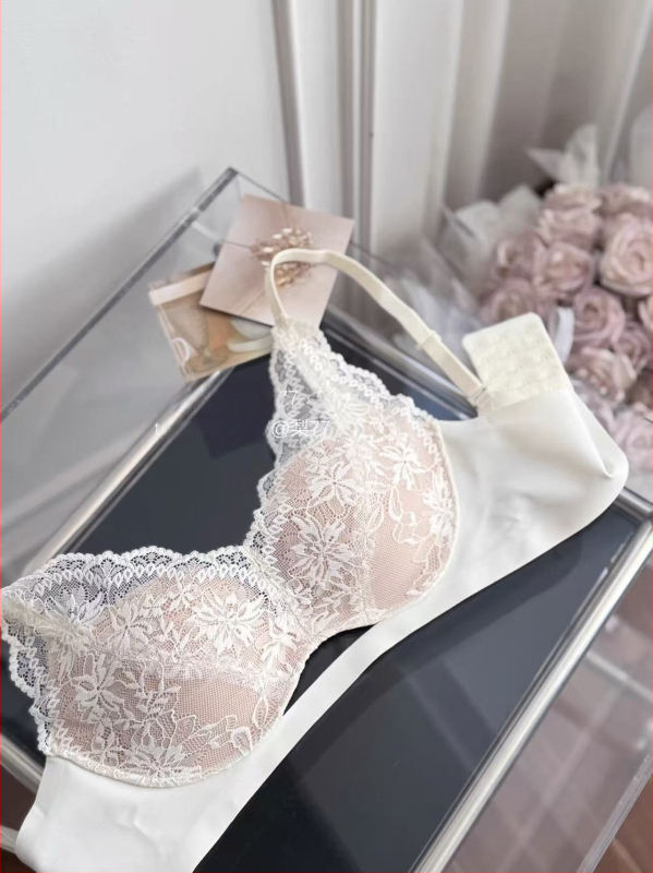 Ženski seksi grudnjak od francuske čipke, bežični, 3/4 košarice, duboki V, push-up