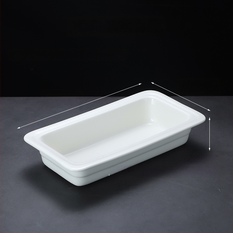 Keraamilised buffee serveerimisnõud hotellidele, ZHILISHI bränd, Hiina stiil, ruudu- ja ümmargused portsjoninõud