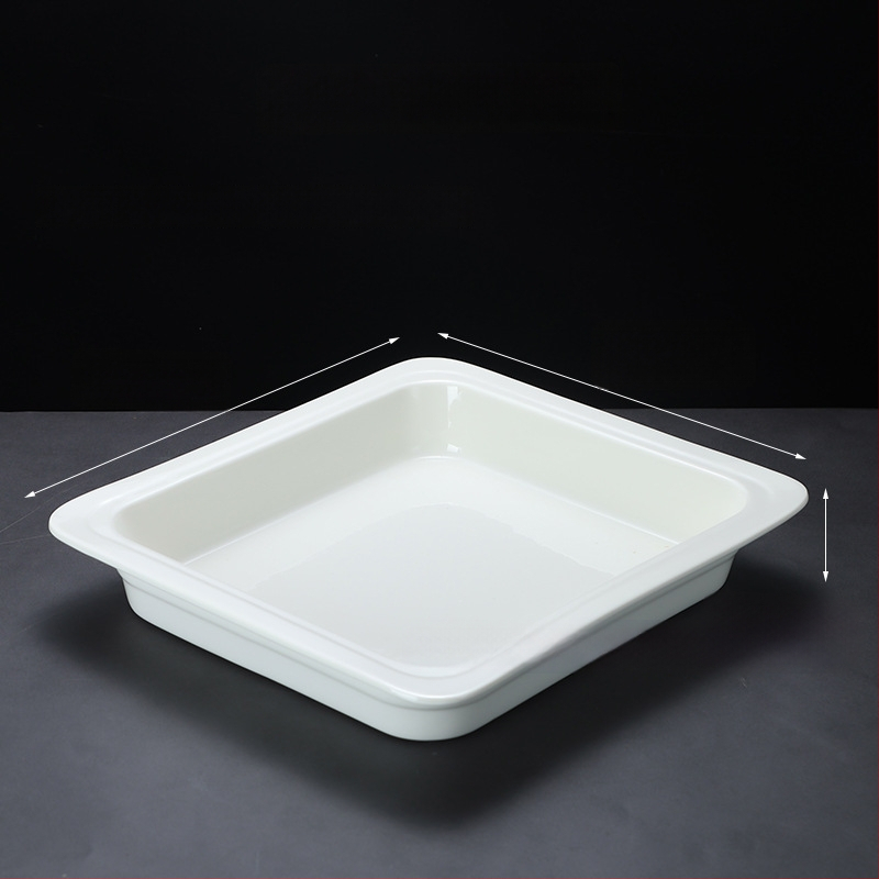 Keraamilised buffee serveerimisnõud hotellidele, ZHILISHI bränd, Hiina stiil, ruudu- ja ümmargused portsjoninõud