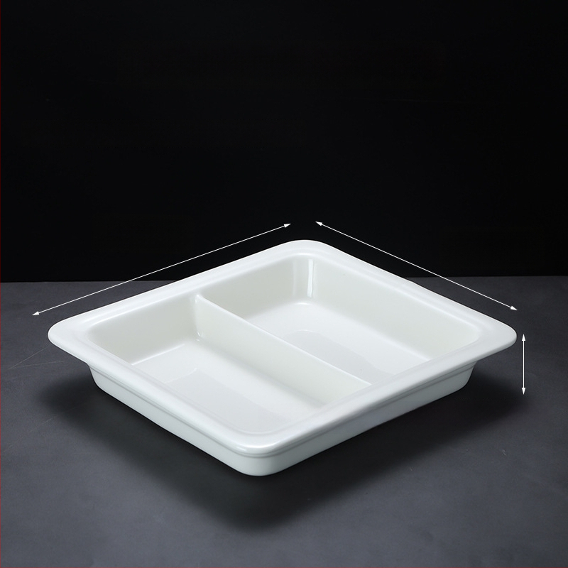 Keraamilised buffee serveerimisnõud hotellidele, ZHILISHI bränd, Hiina stiil, ruudu- ja ümmargused portsjoninõud