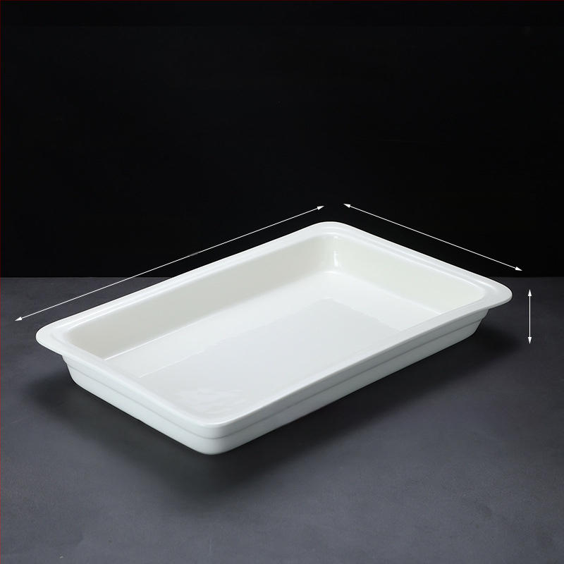 Keraamilised buffee serveerimisnõud hotellidele, ZHILISHI bränd, Hiina stiil, ruudu- ja ümmargused portsjoninõud