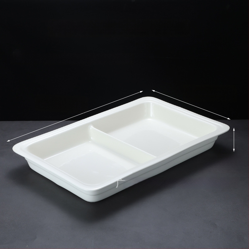 Keraamilised buffee serveerimisnõud hotellidele, ZHILISHI bränd, Hiina stiil, ruudu- ja ümmargused portsjoninõud