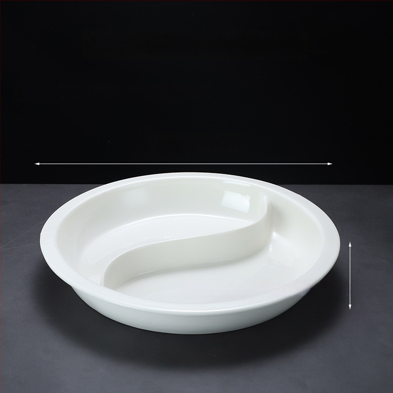 Keraamilised buffee serveerimisnõud hotellidele, ZHILISHI bränd, Hiina stiil, ruudu- ja ümmargused portsjoninõud