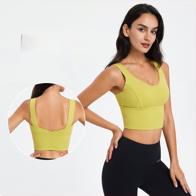 EUJR Bevielis sportinis liemenėlė laukiniams užsiėmimams – viskas viename aukštos intensyvumo treniruotėms, pilnas puodelio dydis, vidutinio formos puodelis, dvigubi pečių dirželiai, nailonas 75% / spandeksas 25%