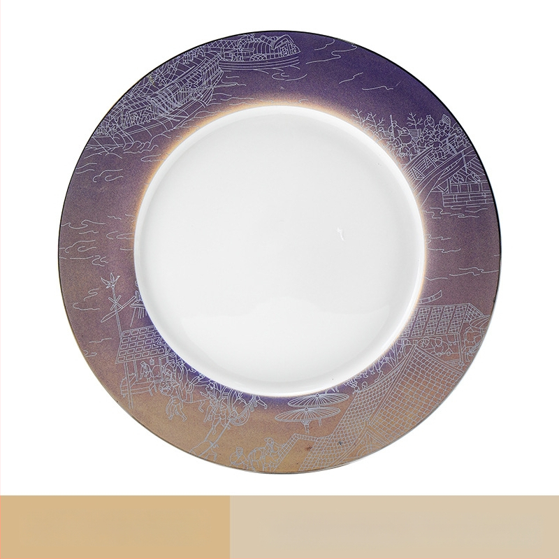 Portselanist hotellilaua serveerimiskomplekt, hiina stiil, glasuurpind, kohandamine ja logotüübi trükkimine