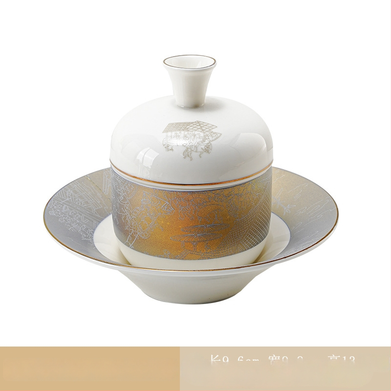 Portselanist hotellilaua serveerimiskomplekt, hiina stiil, glasuurpind, kohandamine ja logotüübi trükkimine
