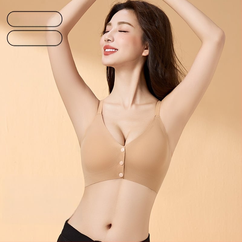 Žindymo ir nėštumo liemenėlė su priekinė sagtimi, nailono audinys, plonos formuojamos kaušės, be plieninių įtvarų