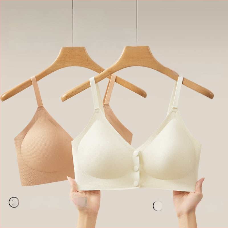 Žindymo ir nėštumo liemenėlė su priekinė sagtimi, nailono audinys, plonos formuojamos kaušės, be plieninių įtvarų